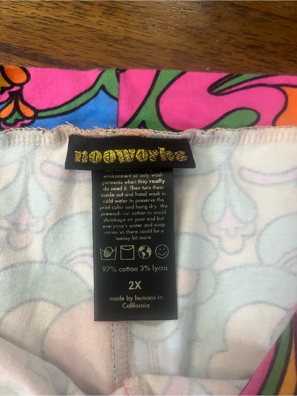 Nooworks Auderpopz Flare Pants Size 2X Psychedelic Retro - Picture 9 of 9